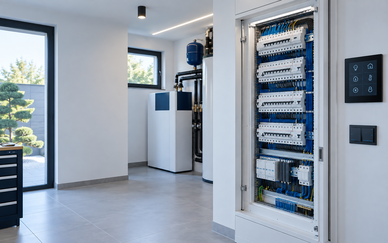 Wizualizacja uporządkowanej instalacji elektrycznej